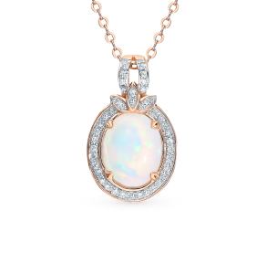 золотая подвеска с опалами и бриллиантами