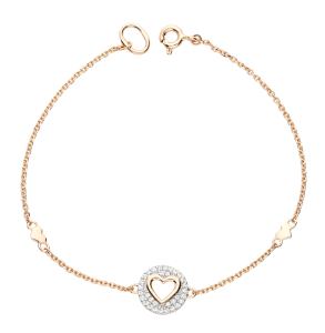 золотой браслет с фианитами