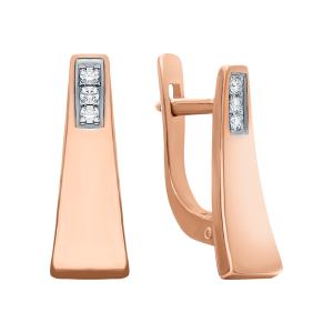 золотые серьги с бриллиантами