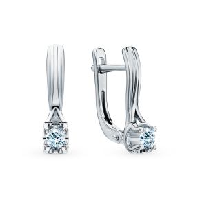 золотые серьги SUNLIGHT «Бриллианты Якутии»