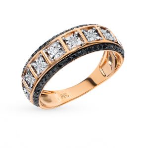 золотое кольцо с бриллиантами