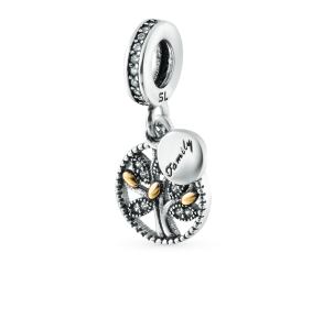 серебряная подвеска - шарм с фианитами