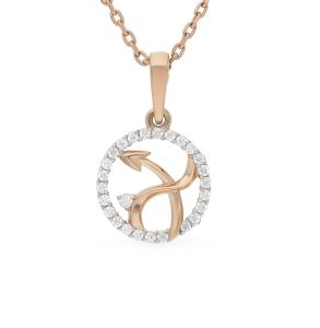 золотая подвеска с фианитами