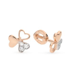 золотые серьги с фианитами