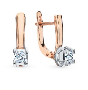 Золотые серьги «Бриллианты Якутии»