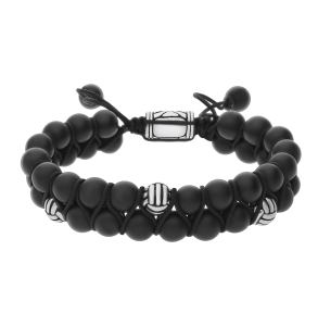 браслет из стали с ониксом