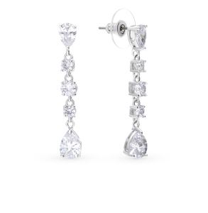 серьги с фианитами