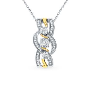 золотая подвеска с бриллиантами