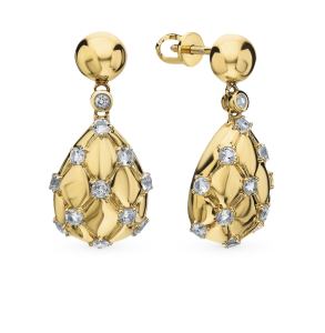 золотые серьги с топазами и бриллиантами