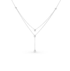 серебряное шейное украшение с фианитами