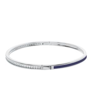 серебряный браслет с фианитами и эмалью