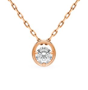 золотая подвеска с фианитами