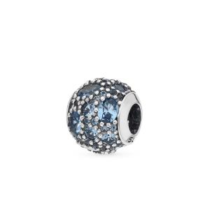 серебряная подвеска - шарм с фианитами