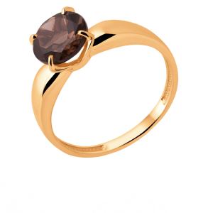 золотое кольцо с раухтопазами