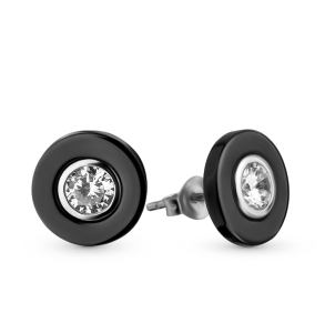 Керамические серьги с фианитами