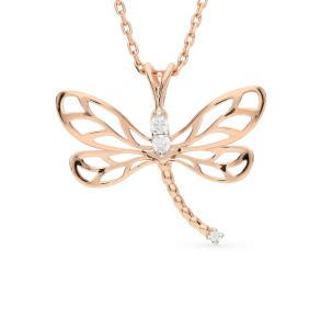 золотая подвеска с фианитами