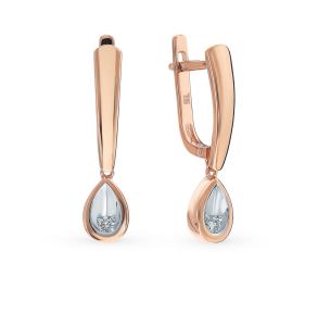 золотые серьги с бриллиантами