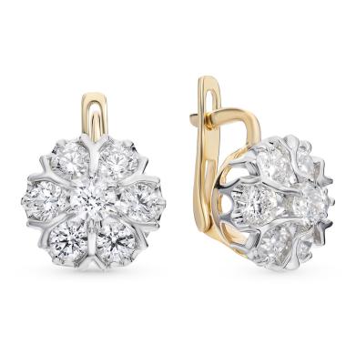 Золотые серьги с бриллиантами