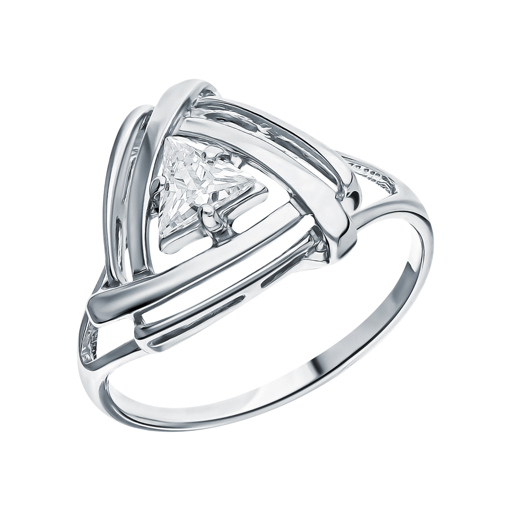 Серебряное кольцо с фианитами в Екатеринбурге