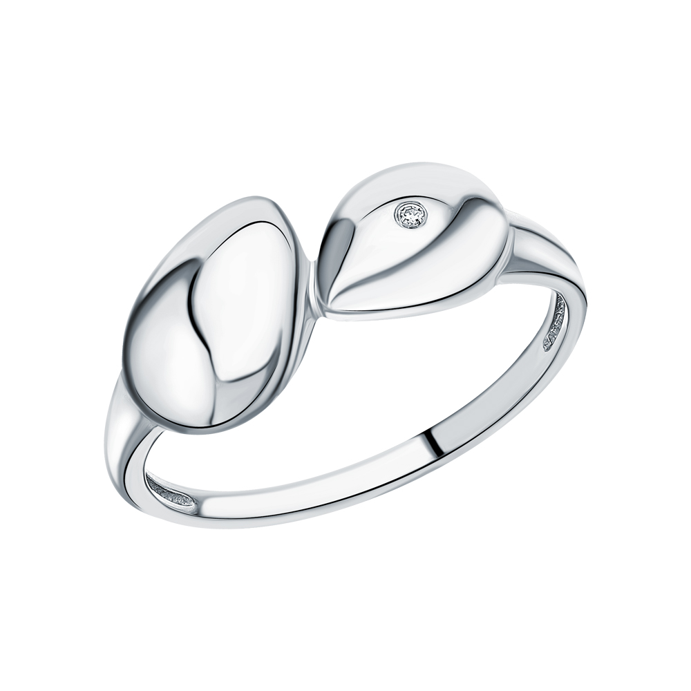 Серебряное кольцо с бриллиантами в Самаре