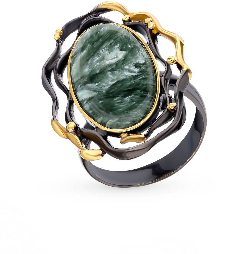 Серебряное кольцо с серафинитом в Самаре