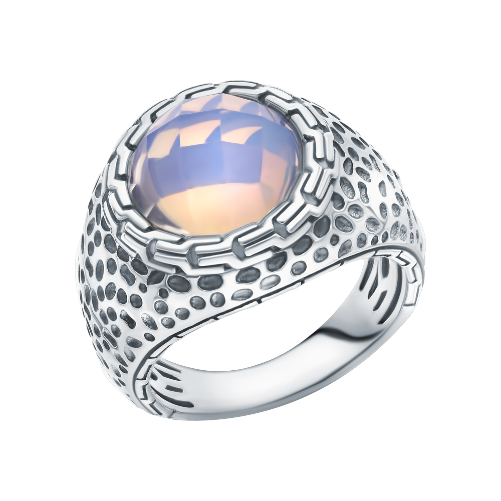 Серебряное кольцо с лунным камнем в Санкт-Петербурге