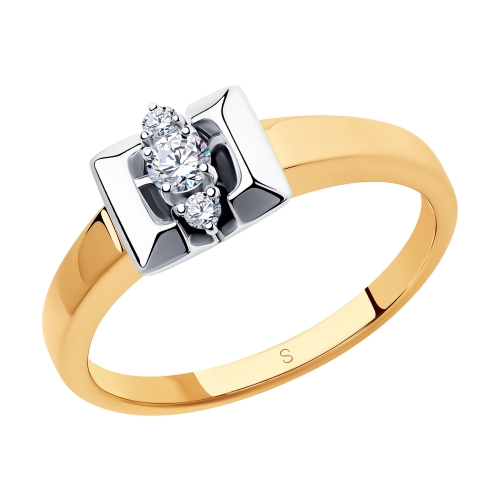 Золотое кольцо с бриллиантами SOKOLOV 1011459 в Новосибирске