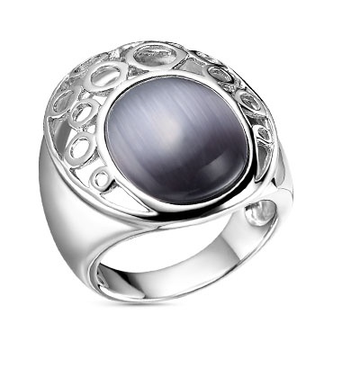Фото «Серебряное кольцо с кошачьим глазом»