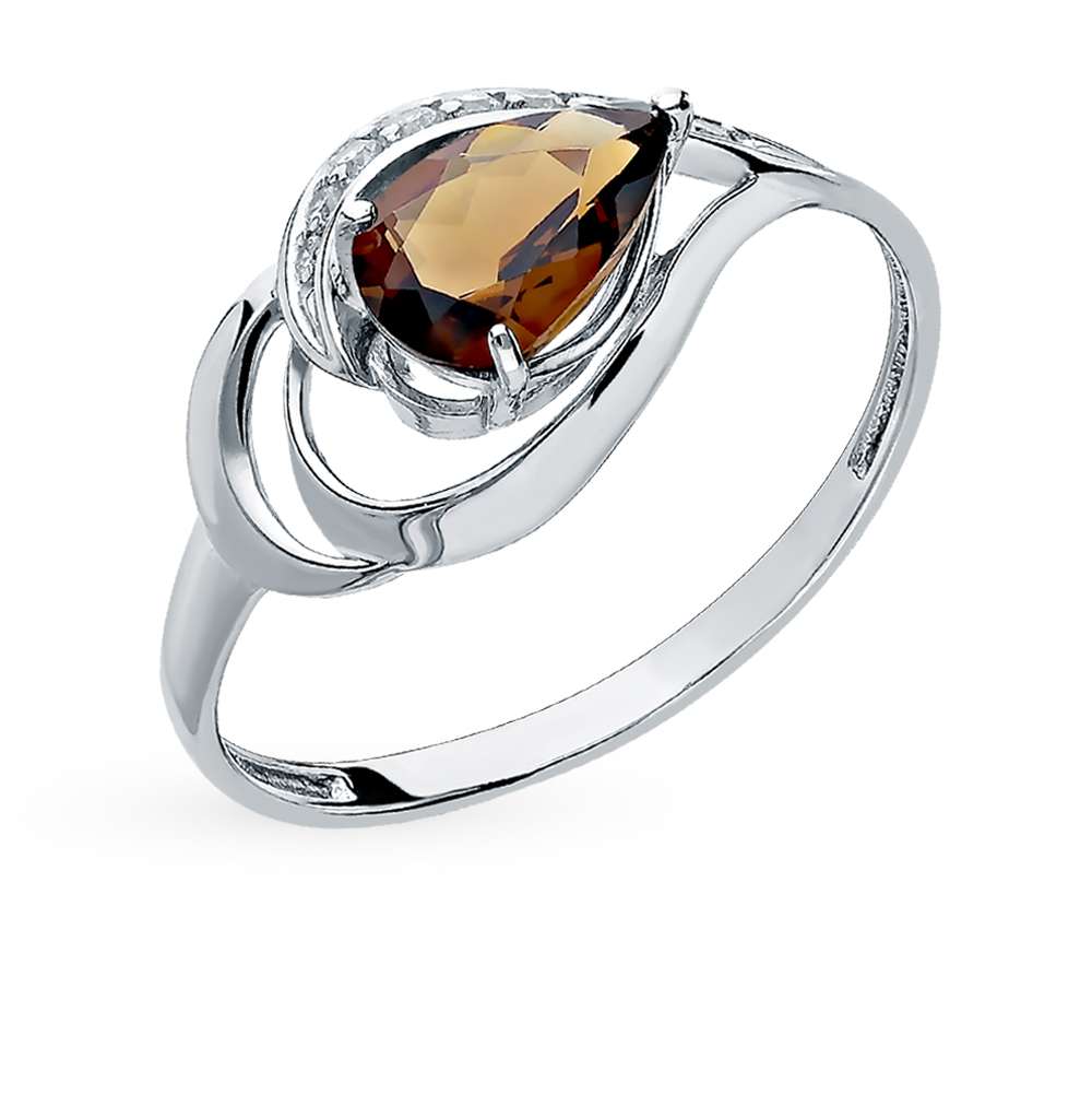 Серебряное кольцо с фианитами и кристаллами в Санкт-Петербурге