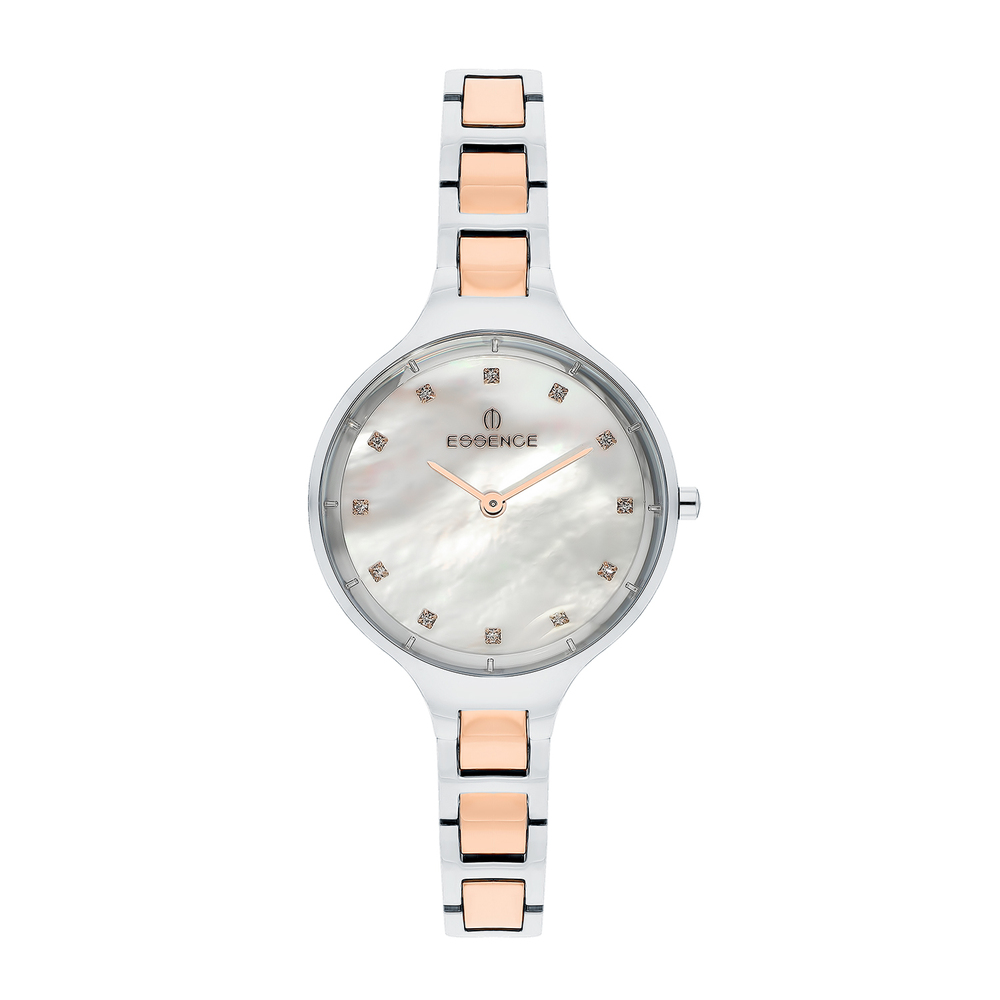 Фото «Женские часы ES6555FE.520 на стальном браслете с частичным розовым IP покрытием с минеральным стеклом»