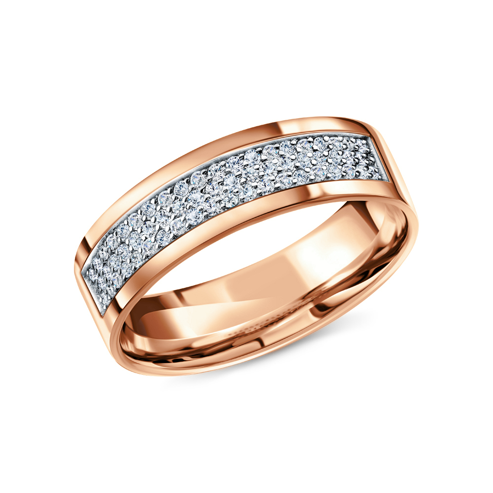 Фото «Золотое обручальное кольцо с бриллиантами»