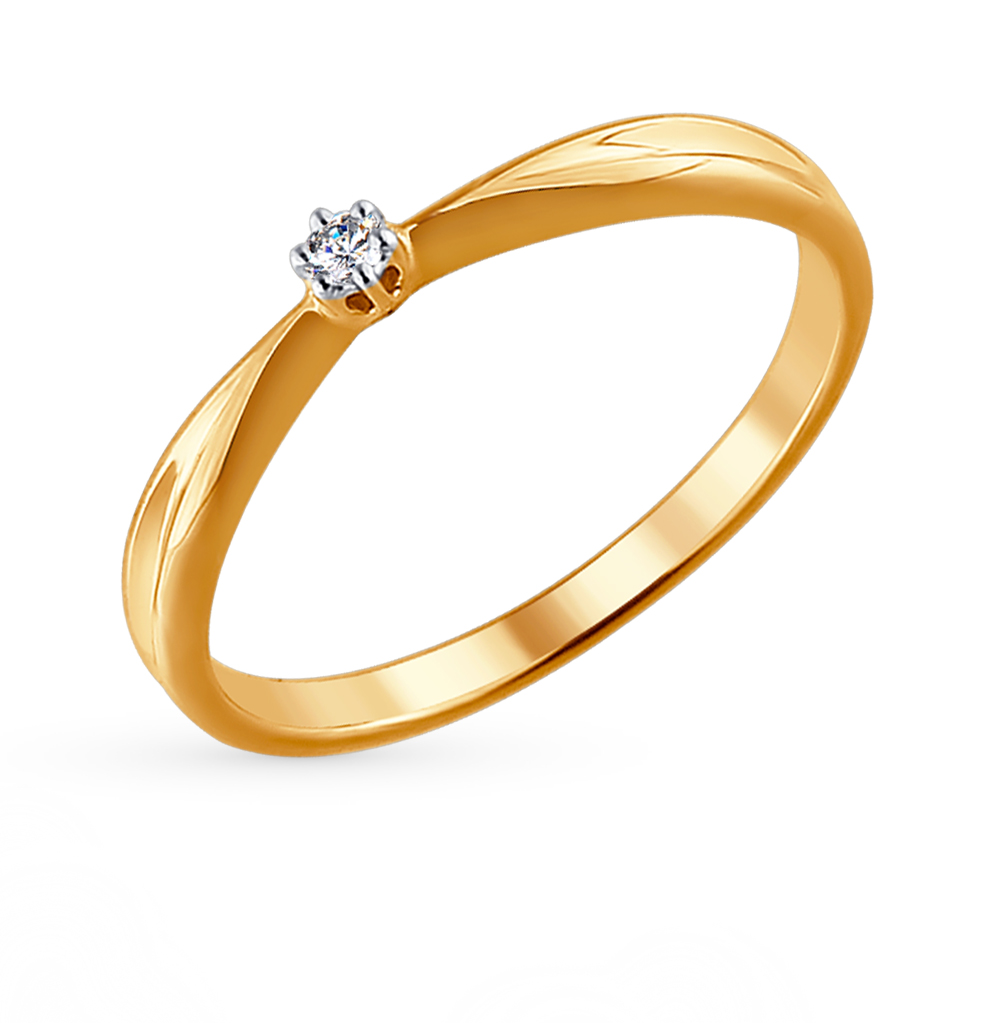 Золотое кольцо с бриллиантами SOKOLOV 1011343 в Новосибирске