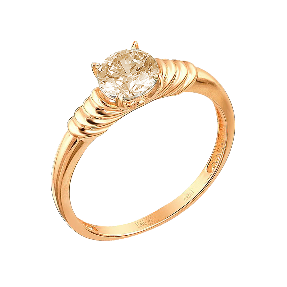 Фото «Золотое кольцо с фианитами swarovski»