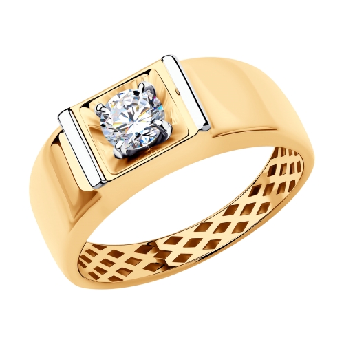 Золотое кольцо с фианитами SOKOLOV 018381 в Самаре