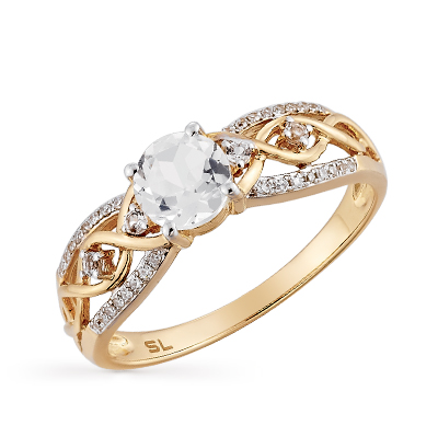 Золотое кольцо с топазами и бриллиантами в Нижнем Новгороде