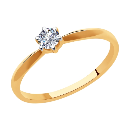 Фото «Золотое кольцо с бриллиантами SOKOLOV 1011918»
