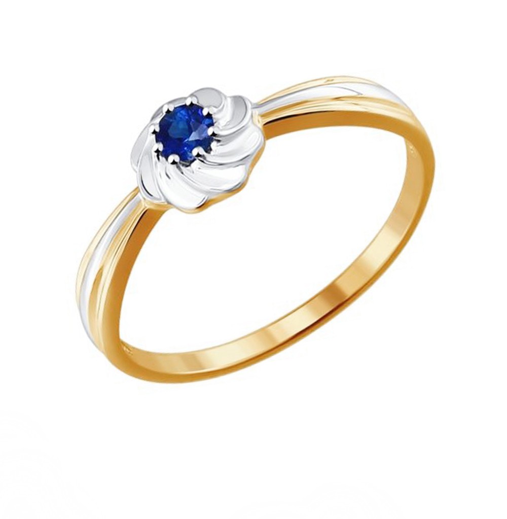 Золотое кольцо с сапфирами SOKOLOV 2011032 в Краснодаре