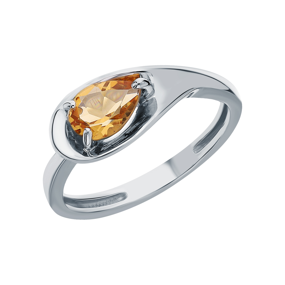 Серебряное кольцо с цитринами в Краснодаре