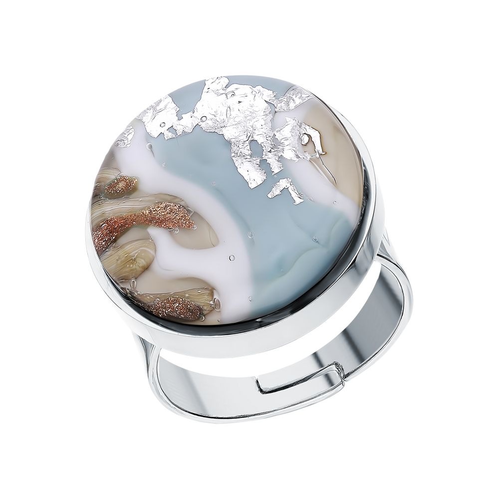 Фото «Стальное кольцо с муранским стеклом»