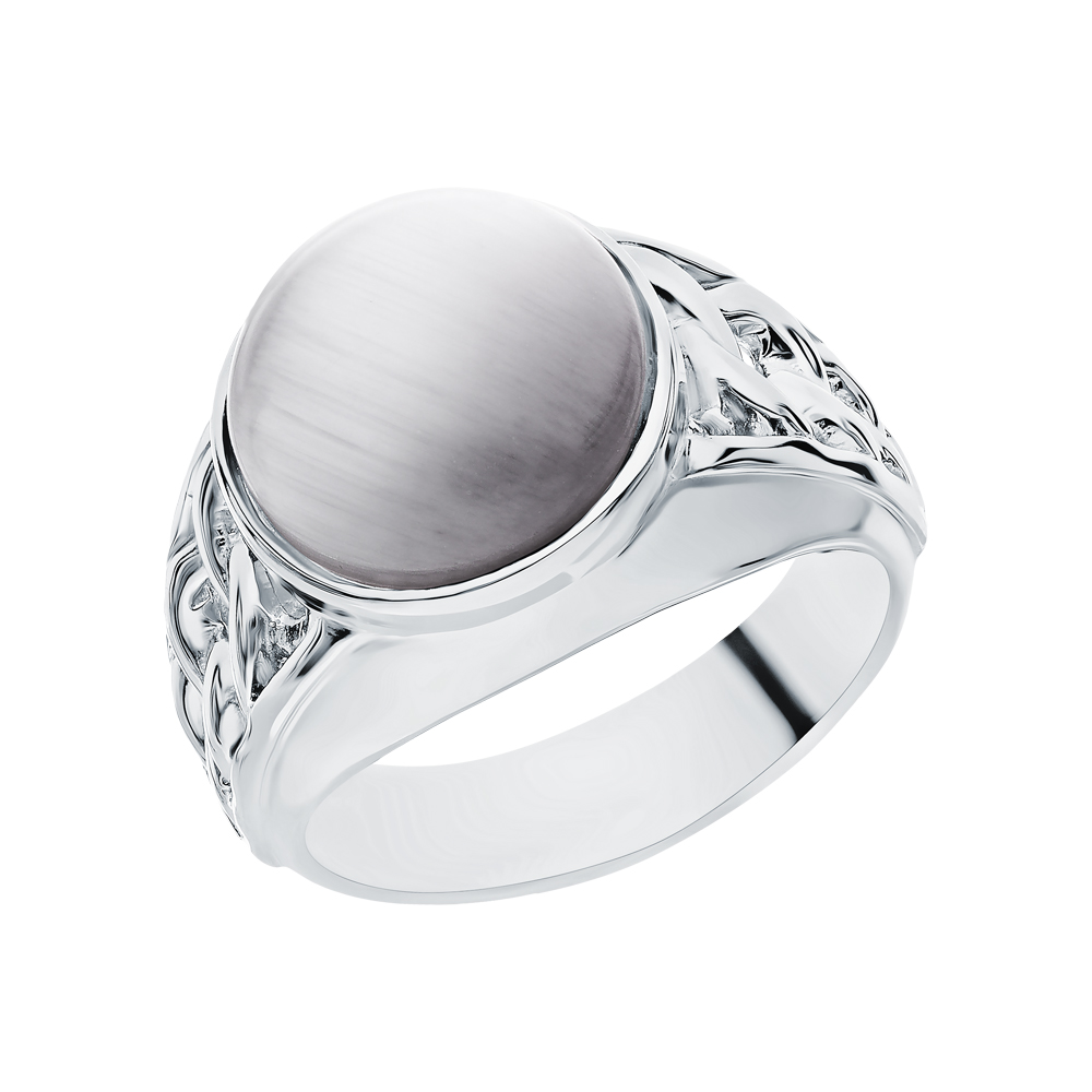 Серебряное кольцо с кошачьим глазом в Краснодаре