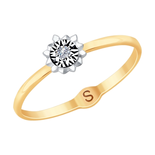Золотое кольцо с бриллиантами SOKOLOV 1011736 в Санкт-Петербурге