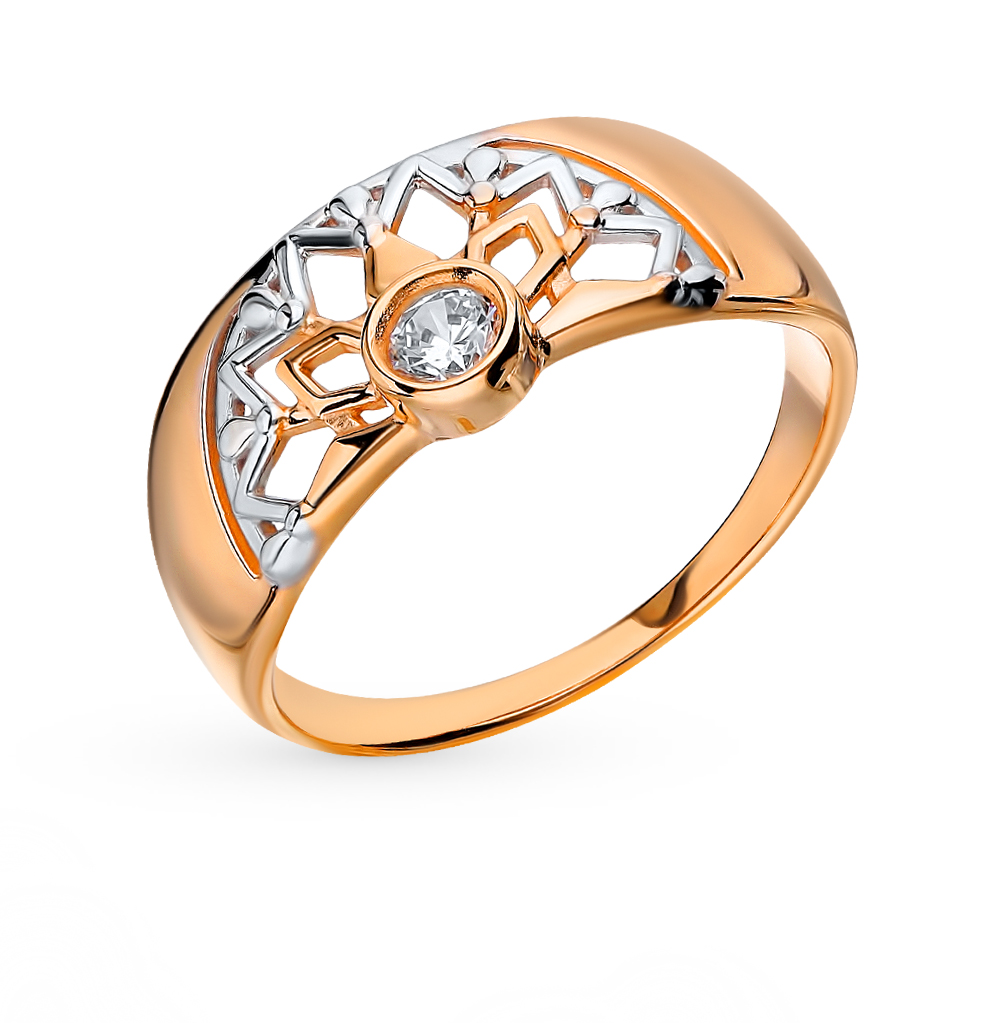 Золотое кольцо с фианитами SOKOLOV 017600* в Санкт-Петербурге