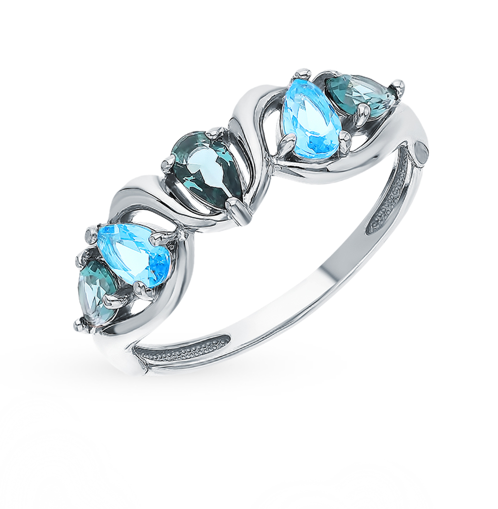 Серебряное кольцо с ювелирным стеклом в Новосибирске