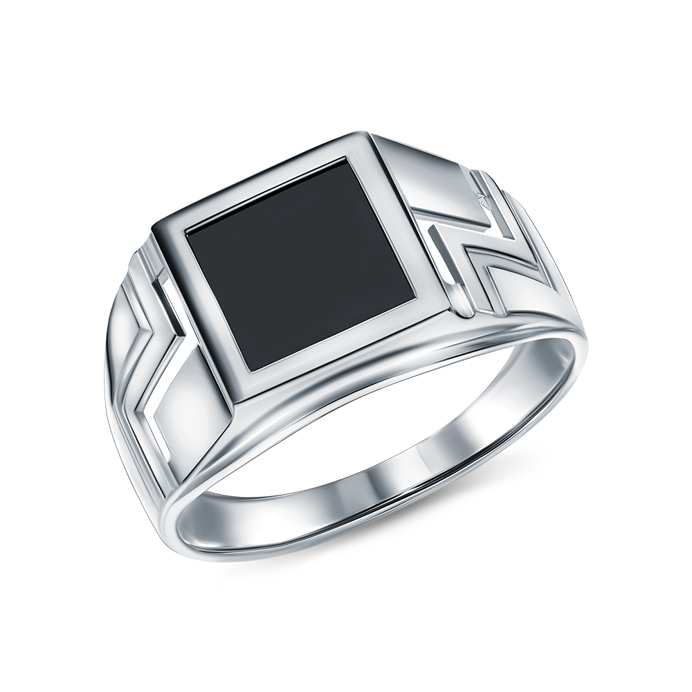 Серебряное кольцо с ониксом в Самаре