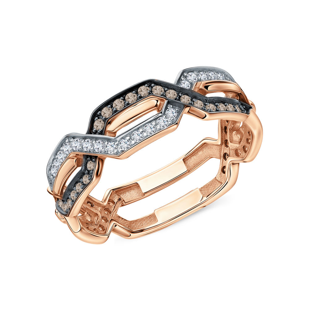 Фото «Золотое кольцо с бриллиантами природными»