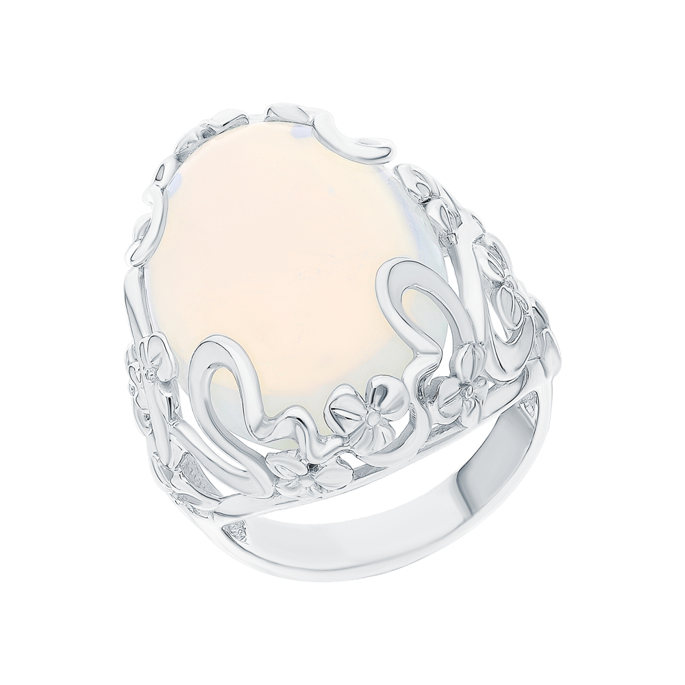 Серебряное кольцо с лунным камнем в Новосибирске