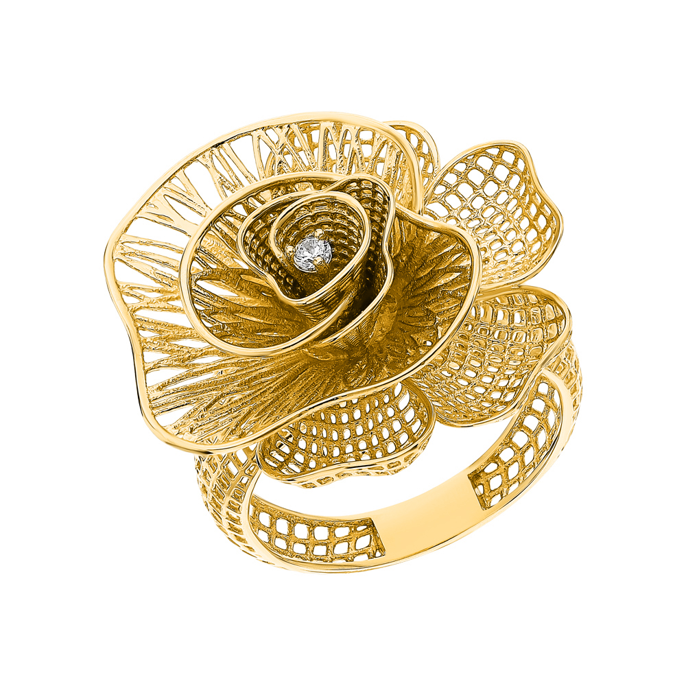 Золотое кольцо с фианитами в Нижнем Новгороде