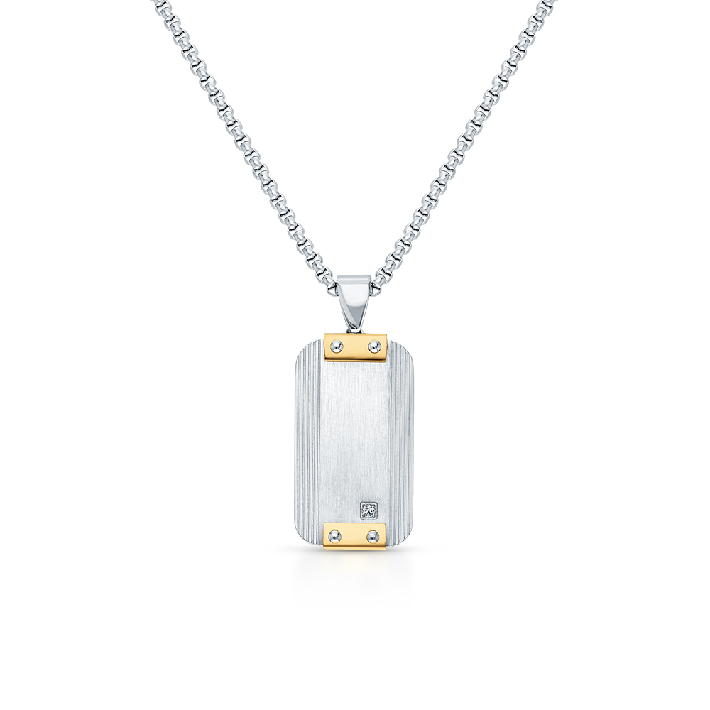 Фото «Сталь шейное украшение с фианитами»