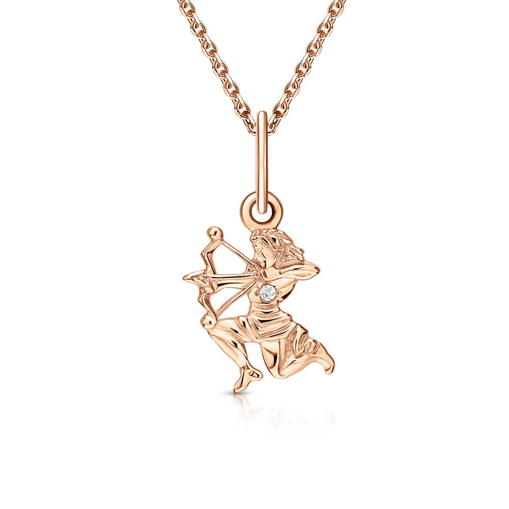 Золотая подвеска с фианитами в Екатеринбурге