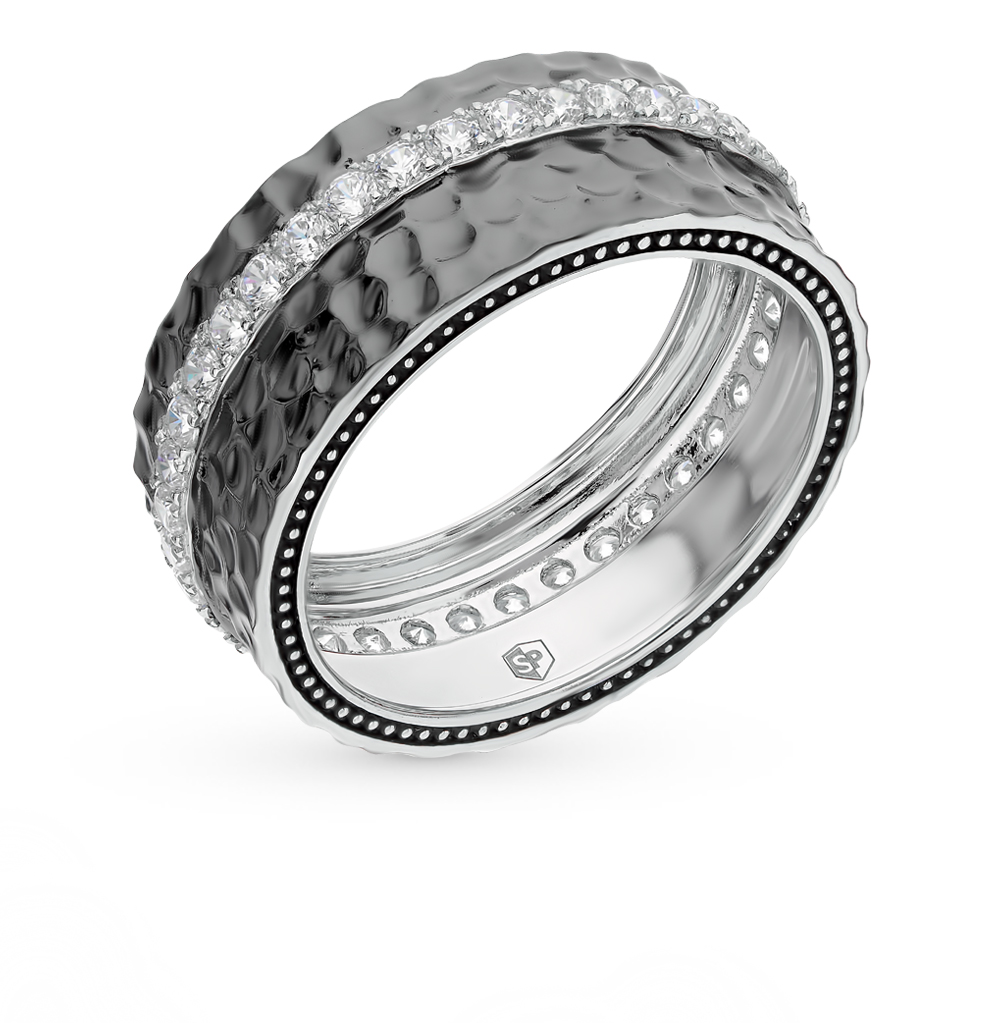 Серебряное кольцо с фианитами в Ростовe-на-Дону